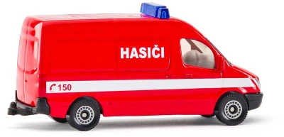 Siku Auto hasiči dodávka červená CZ model kov 0808