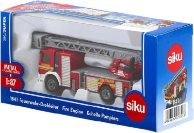 Siku Auto hasiči s otočným vysouvacím žebříkem model 1:87 kov