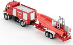 Siku Auto hasiči Unimog s přívěsem s člunem 1:87 kovové 1636