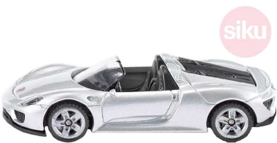 Siku Auto osobní Porsche 918 Spider stříbrný model 1:55 kov Siku Auto osobní Porsche 918 Spider stříbrný model 1:55 kov