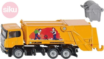 Siku Auto popeláři Scania set s kontejnerem Faun model 1:87 kov Siku Auto popeláři Scania set s kontejnerem Faun model 1:87 kov