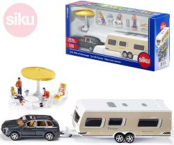 Siku Auto Porsche Cayenne + obytný přívěs s doplňky model 1:55 kov 2542 Siku Auto Porsche Cayenne + obytný přívěs s doplňky model 1:55 kov 2542