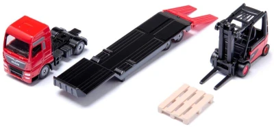 Siku Auto tahač MAN + vysokozdvižný vozík Linde Forklift kov 1763