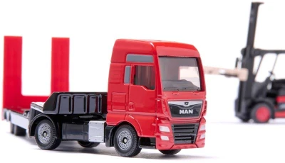 Siku Auto tahač MAN + vysokozdvižný vozík Linde Forklift kov 1763