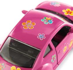 Siku Auto Volkswagen Beetle růžový set s nálepkami model kov 1488