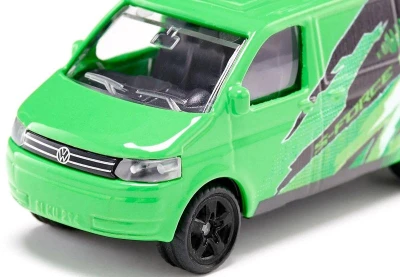Siku Auto Volkswagen Transporter T5 zelený s potiskem kovový model 1585