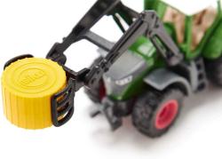Siku Blister traktor Fendt Vario 1050 s uchopovačem balíků model kov 1539