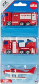 Siku Hasičský set auto s cisternou a hydroplánem modely kovové 0401 Siku Hasičský set auto s cisternou a hydroplánem modely kovové 0401