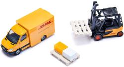 Siku Logistický set 2 vozidla DHL s vysokozdvižným vozíkem a doplňky kov 6335