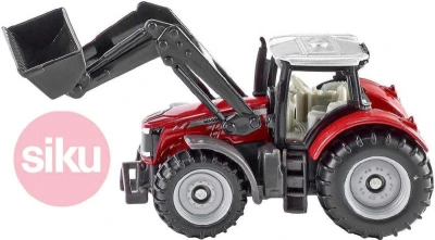 Siku Model traktor Massey Ferguson s předním nakladačem 1:87 kov Siku Model traktor Massey Ferguson s předním nakladačem 1:87 kov