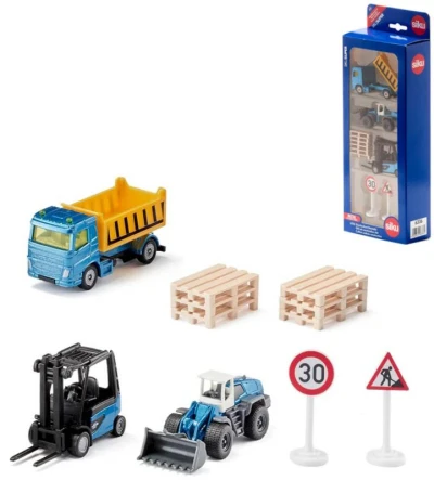 Siku Super Stavební stroje set 3ks s doplňky model kov 6336 Siku Super Stavební stroje set 3ks s doplňky model kov 6336