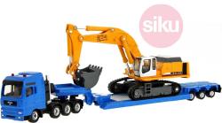 Siku Tahač s nákladem MAN TG-A set s bagrem Liebherr 974 model 1:87 kov Siku Tahač s nákladem MAN TG-A set s bagrem Liebherr 974 model 1:87 kov