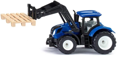 Siku Traktor New Holland set s paletovými vidlemi + paleta model kov 1544 Siku Traktor New Holland set s paletovými vidlemi + paleta model kov 1544