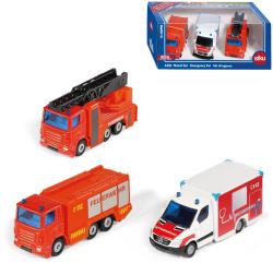 Siku Záchranářská vozidla set auto 3ks hasiči + záchranka model kov 6326