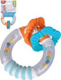 Simba Baby chrastítko a kousátko kroužek 9cm s přívěsky pro miminko