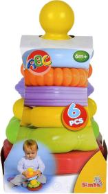 Simba Baby pyramida navlékací věžička 20cm s kroužky plast pro miminko