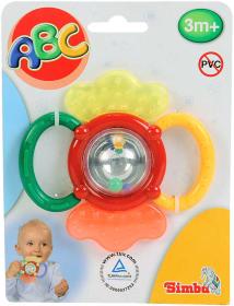 Simba Chrastítko a kousátko 2 v 1 na kartě 12 cm Baby 2 barvy