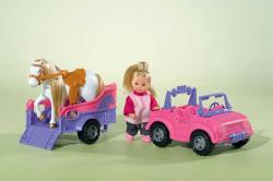 Simba Evi Love panenka Evička 12cm set s džípem a přívěsem pro koně