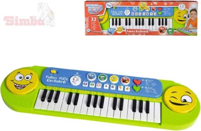 Simba MMW Klávesy dětské elektronické Funny 51x14cm pianko pro děti Simba MMW Klávesy dětské elektronické Funny 51x14cm pianko pro děti