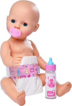 Simba New Born Baby set pro panenku miminko dudlík lahvička plínka (plenka)
