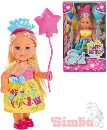 Simba Panenka Evička 12cm narozeninový set Happy Birthday Evi Love 2 druhy Simba Panenka Evička 12cm narozeninový set Happy Birthday Evi Love 2 druhy
