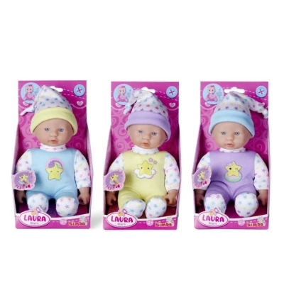 Simba Panenka miminko baby Laura Stars Collection na baterie Zvuk 3 barvy