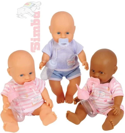 Simba Panenka MIMINKO 30cm pije a čůrá 3 druhy set s lahvičkou a dudlíkem Simba Panenka MIMINKO 30cm pije a čůrá 3 druhy set s lahvičkou a dudlíkem