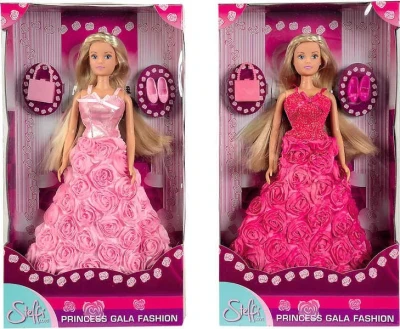 Simba Panenka Steffi Gala Princess 29cm set růžové šaty s doplňky 2 druhy
