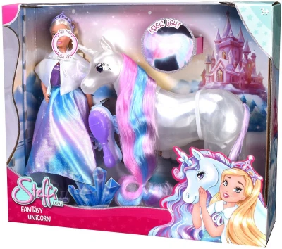 Simba Panenka Steffi princezna set s jednorožcem na česání na baterie Zvuk