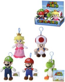 Simba PLYŠ Baby klíčenka Super Mario přívěsek na klíče 5 druhů