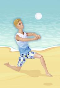 Simba Steffi Love panenka Kevin Beach plážový panák set s míčem