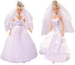 Simba Steffi nevěsta panenka svatební šaty 2 druhy