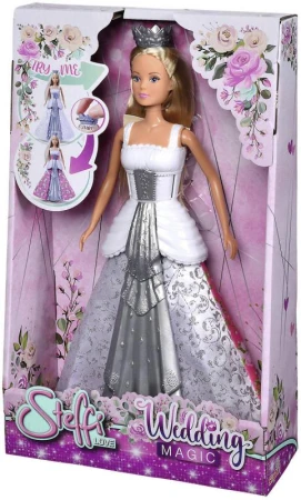 Simba Bábika Steffi Wedding Magic svadobné kúzelné šaty so zmenou vzhľadu