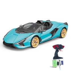 Siva RC auto Lamborghini Sian 1:12 modrá metalíza, proporcionální RTR LED 2,4Ghz