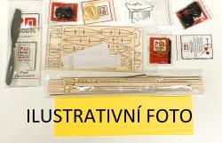 Siva stavebnice Slingsby T-67 s pohonem na gumový svazek