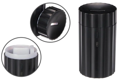 SIXTOL Aroma difuzer Car Flame do auta černý 100ml, USB-C, do držáku na pití
