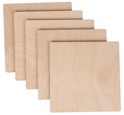 SIXTOL Dřevěné destičky CREATIVE WOOD SET 5, 10 x 10 cm