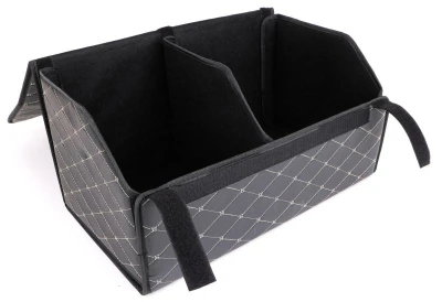SIXTOL Organizér do kufru auta CAR COMPACT ELEGANT L, 2 přihrádky, skládací, s víkem