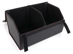 SIXTOL Organizér do kufru auta CAR COMPACT LEATHER L, 2 přihrádky, skládací, s víkem