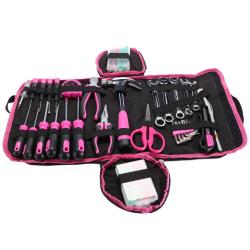 SIXTOL Sada nářadí HOME PINK 120 BAG
