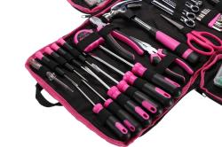 SIXTOL Sada nářadí HOME PINK 120 BAG