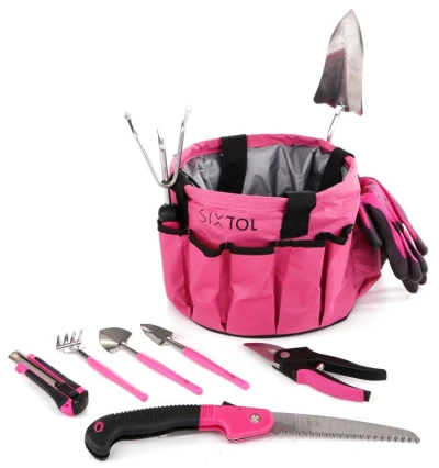 SIXTOL Sada zahradního nářadí GARDEN PINK 10