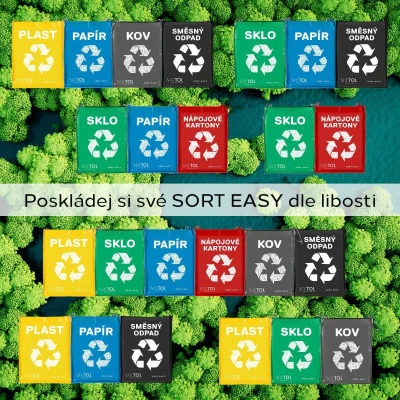 SIXTOL Taška na tříděný odpad SORT EASY CARTON, 30x30x40cm, 36l