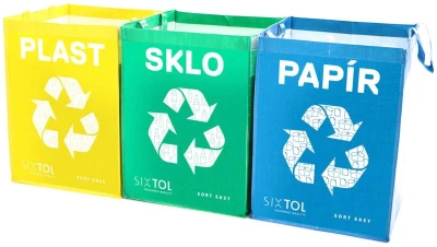 SIXTOL Tašky na triedený odpad SORT EASY 3 BASIC, 30x30x40 cm, 3 x 36 l, 3 ks SIXTOL Tašky na triedený odpad SORT EASY 3 BASIC, 30x30x40 cm, 3 x 36 l, 3 ks