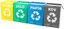 SIXTOL Tašky na tříděný odpad SORT EASY 4 METAL, 30x30x40cm, 4x36l, 4ks SIXTOL Tašky na tříděný odpad SORT EASY 4 METAL, 30x30x40cm, 4x36l, 4ks