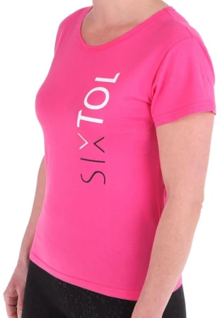 SIXTOL Tričko dámské T-SHIRT, růžová, velikost S, 100% bavlna