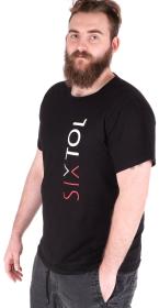 SIXTOL Tričko pánské T-SHIRT, černá, velikost L, 100% bavlna