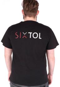 SIXTOL Tričko pánské T-SHIRT, černá, velikost L, 100% bavlna
