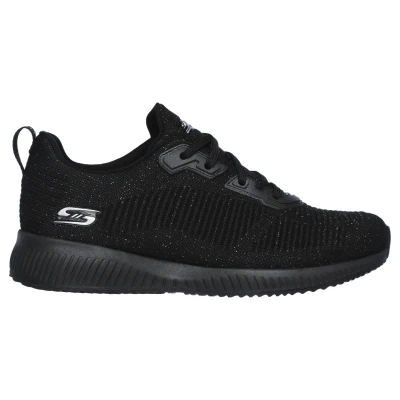Skechers Bobs Sport Squad Total Glam black/silver dámské tenisky