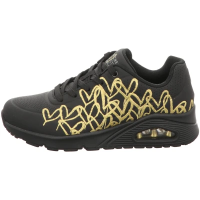 Skechers Uno Golden Heart black/gold dámské tenisky